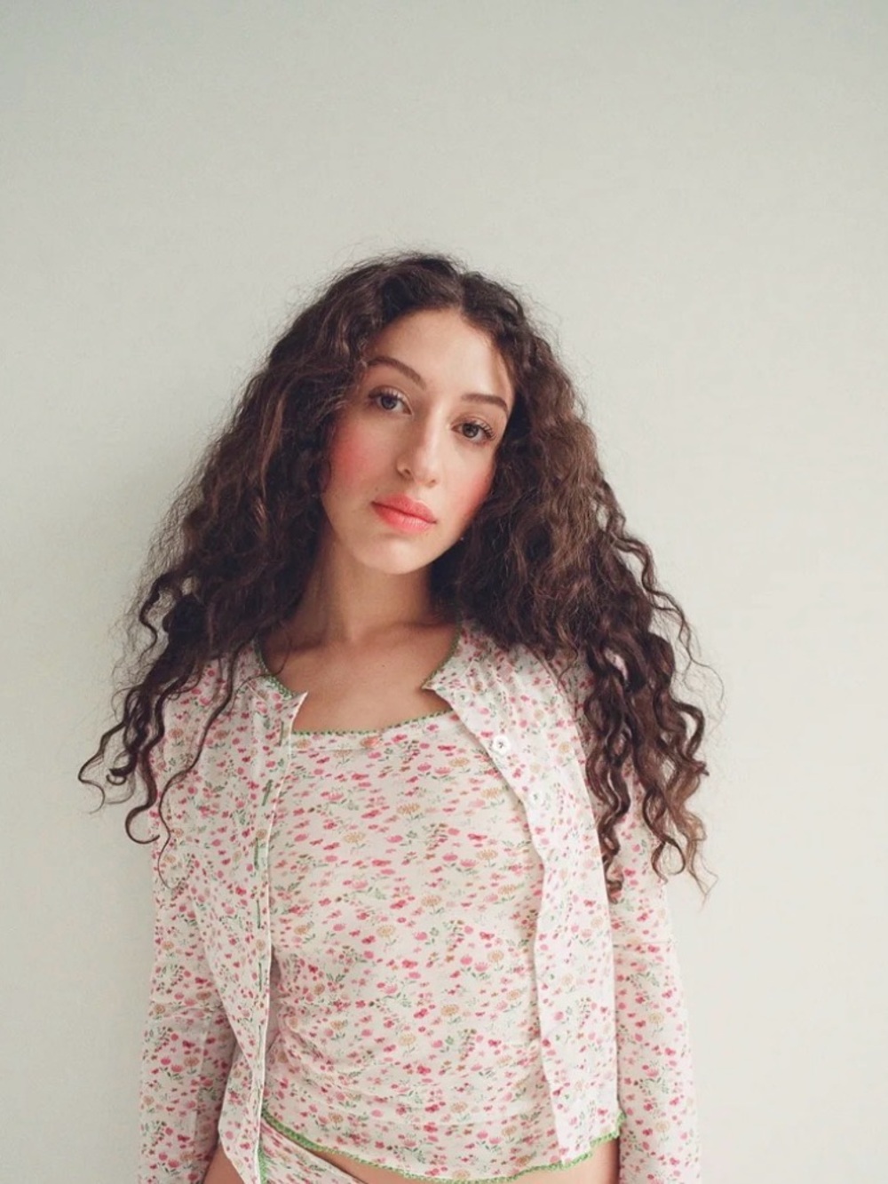 Susan Alexandra Pink Floral Cardigan & Tank Set